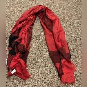 Coach  Red and Black Women's Scarf